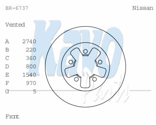 KAVO PARTS Тормозной диск BR-6737